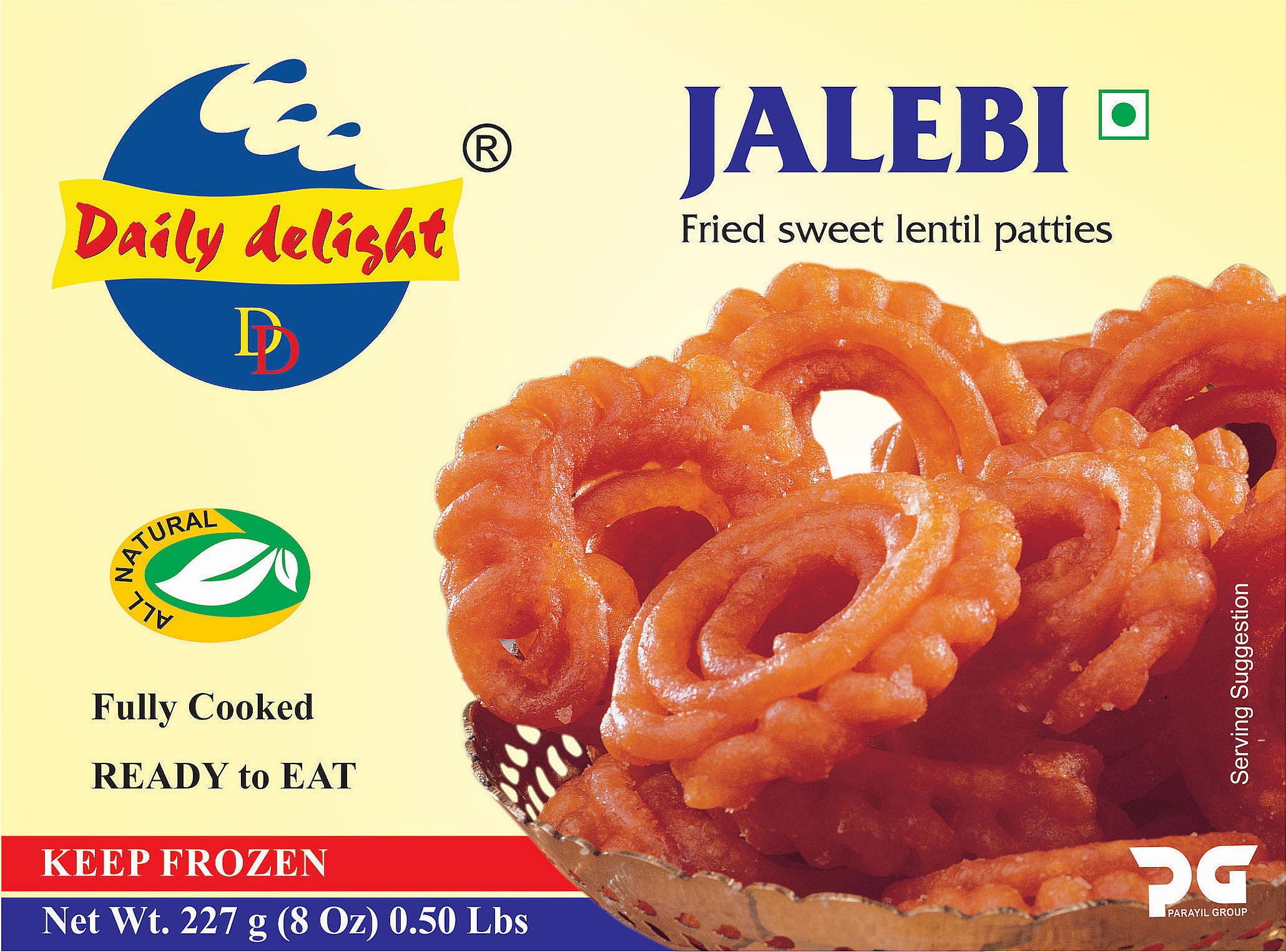 Daily Delight Red Jalebi , 227 g (Frozen)