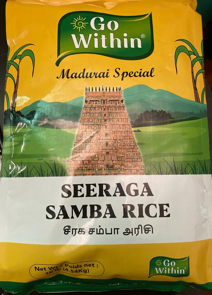 Swetha / Go Within Seeraga Samba Rice (Jeera Samba), 10 lb