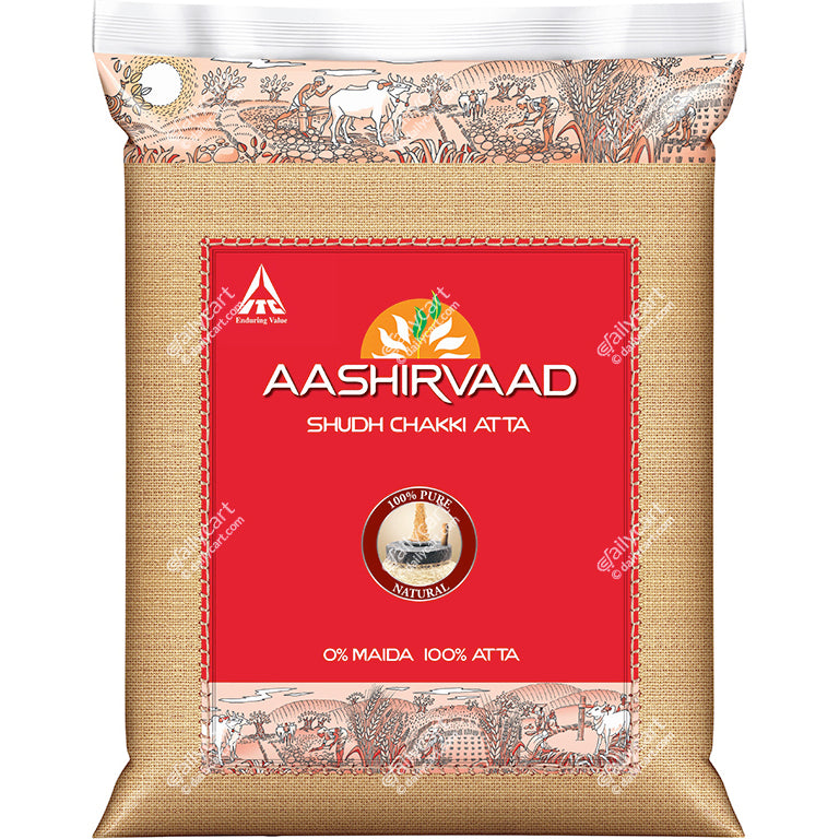 Aashirvaad Whole Wheat Chakki Atta, 20 lb