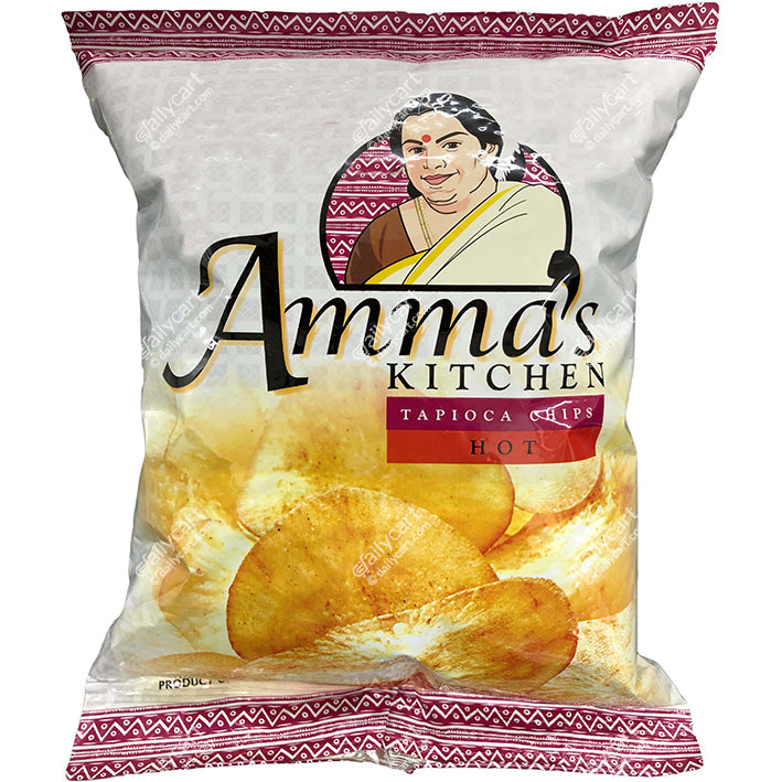 Amma's Kitchen Tapioca Chips - Hot, 200 g