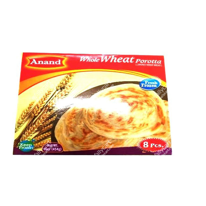 Anand Whole Wheat Parota, 1 lb, (Frozen)