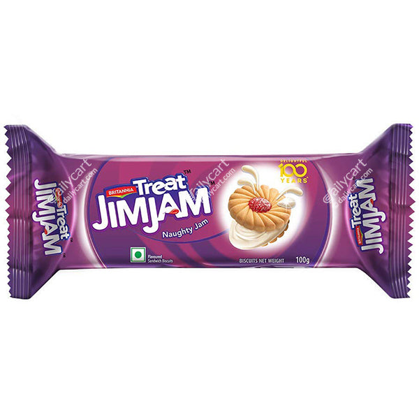 Britannia Jim Jam Cream Biscuits, 100 g
