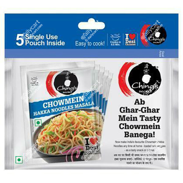 Ching's Chowmein Hakka Noodles Masala, 5 Pouches of 20 g, 100 g