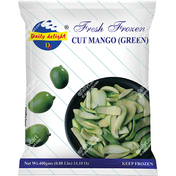 Daily Delight Green Cut Mango, 400 g, (Frozen)