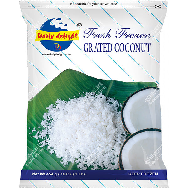 Daily Delight Grated Coconut, 454 g, (Frozen)