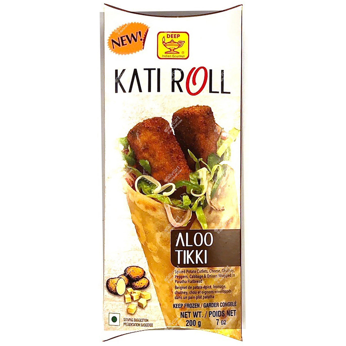 Deep Kati Roll Aloo Tikki, 200 g, (Frozen)