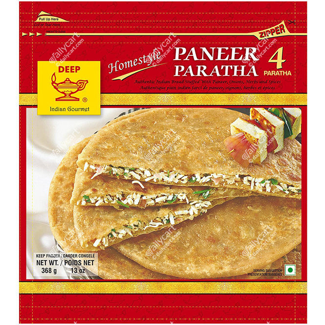 Deep Paneer Paratha, 4 Pieces, 368 g, (Frozen)