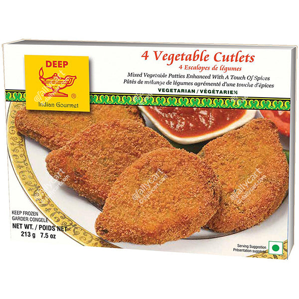 Deep Veg Cutlets, 4 Pieces, 212 g, (Frozen)