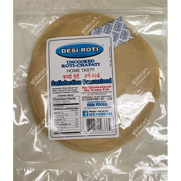 Desi Uncooked Roti, 12 Pieces