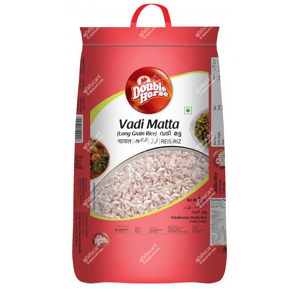 Double Horse Vadi Matta Rice, Long Grain, 5 kg