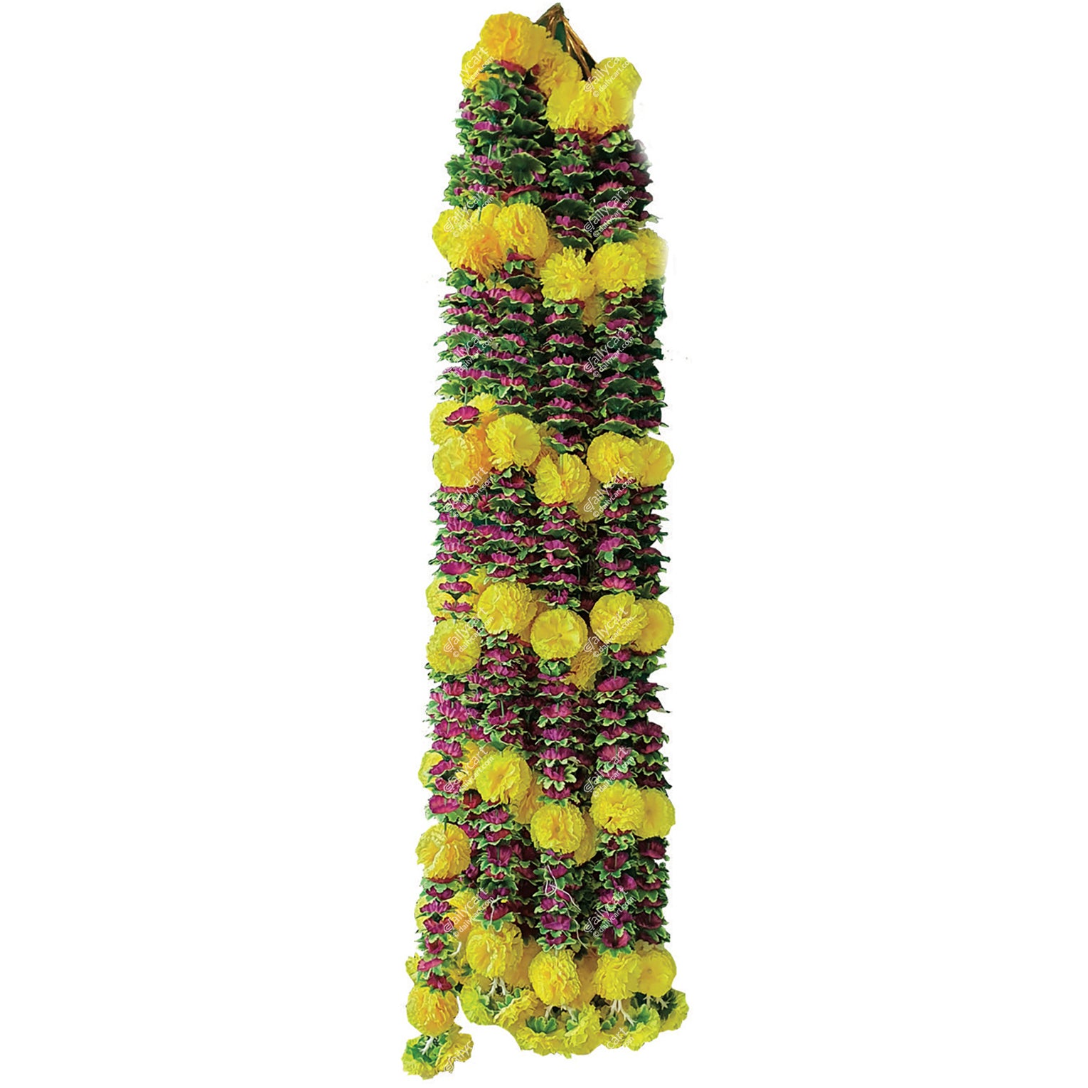 Marigold & Lavender Flower String, 60" Inch