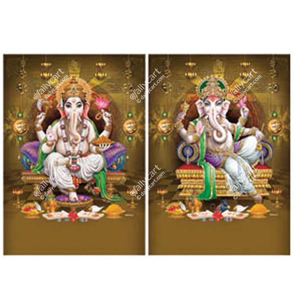 3D God Poster - Ganesha, 14" x 20" Inch