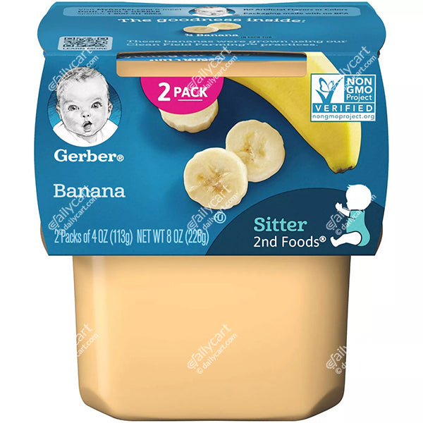 Gerber Sitter 2nd Foods Banana Baby Meals, 8oz, 2 Count