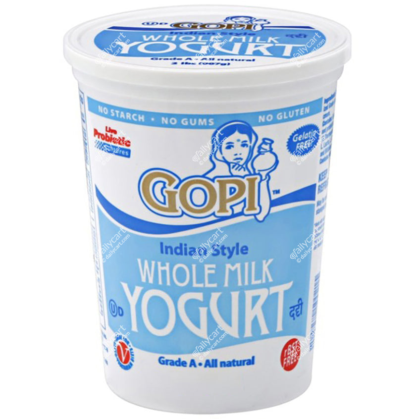 Gopi Yogurt, Whole Milk, 4lb