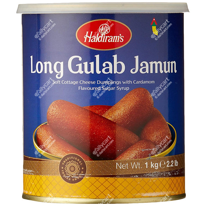 Haldiram's Long Gulab Jamun, 1 kg, Can
