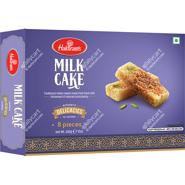 Haldiram's Milk Cake, 8 pieces, 340 g, (Frozen)