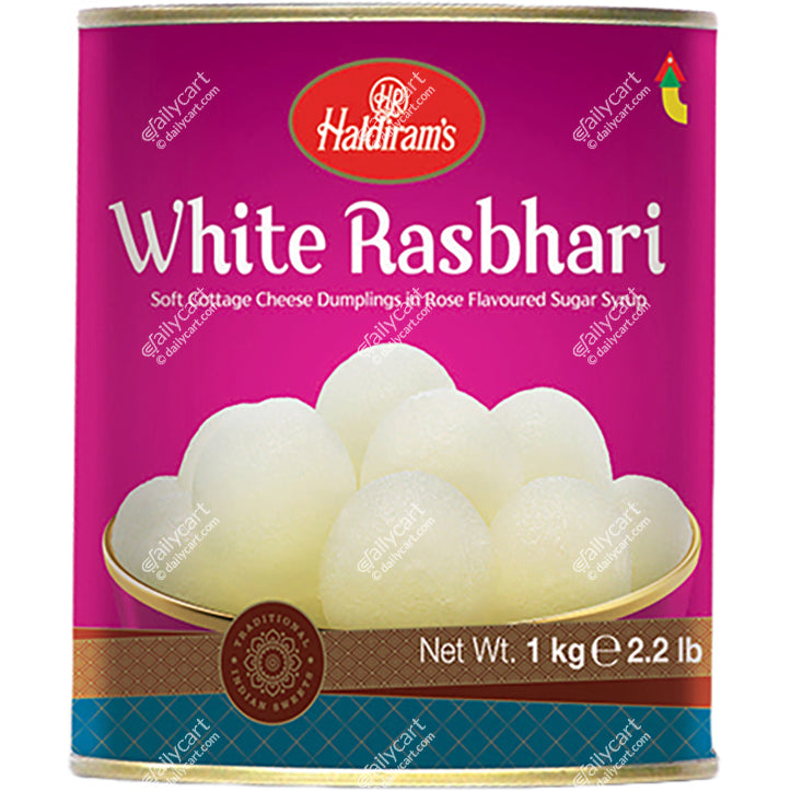 Haldiram's White Rasbhari, 1 kg, Can
