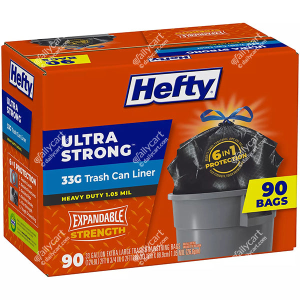 Hefty Ultra Strong 33-Gallon Trash Bags, 90 count