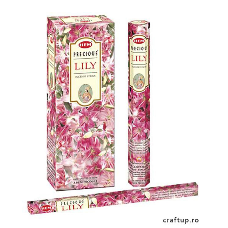 Hem Precious Lilly Incense Sticks, 20 Sticks, Pack of 6 Tubes