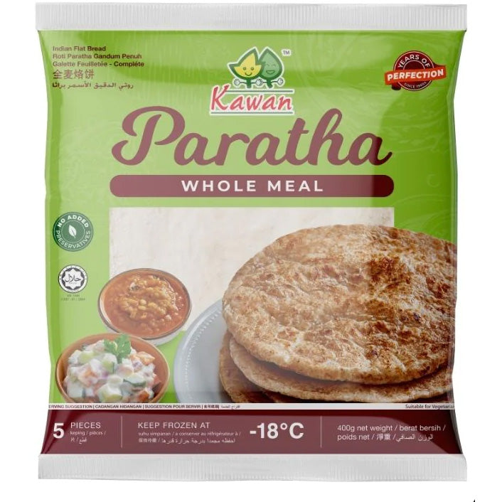 Kawan Whole Wheat Paratha, 25 pieces, 2 kg, (Frozen)