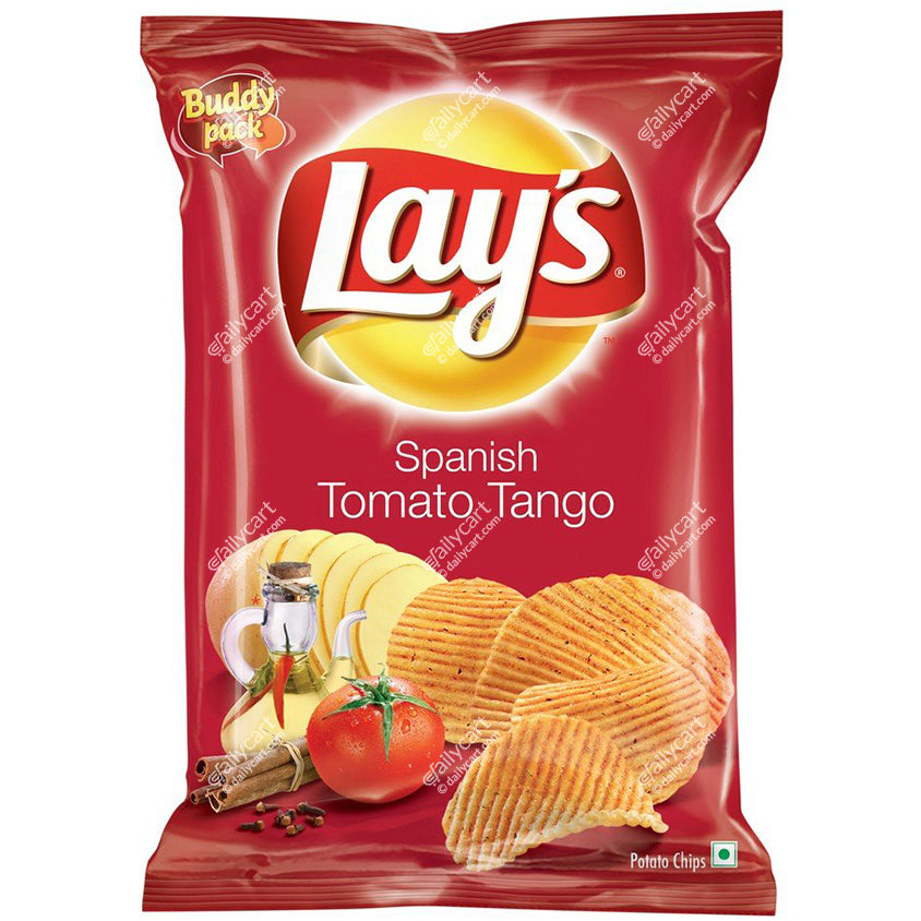 Lay's Spanish Tomato Potato Chips, 52 g, Buy 1 Get 1 FREE, Mix N Match with Any Lays or Kurkure