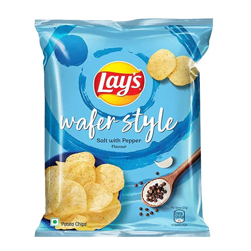 Lay's Wafer Style Salt with Pepper Potato Chips, 48 g