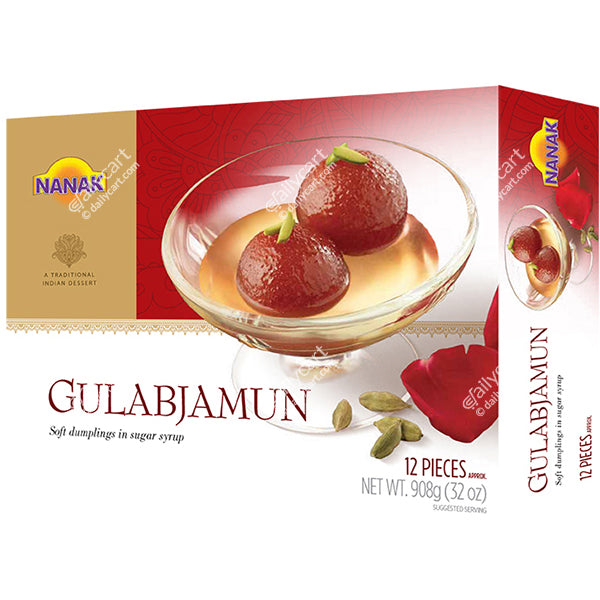 Nanak Gulab Jamun, 12 pieces, 908 g, (Frozen)