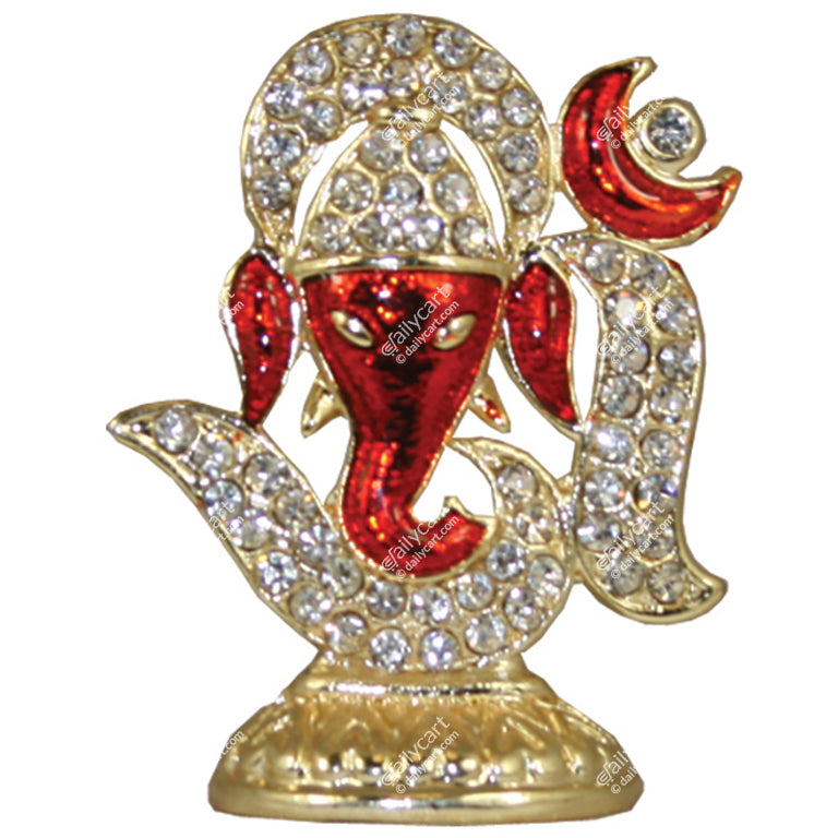 Jeweled Om Ganesha, 3.75 Cm