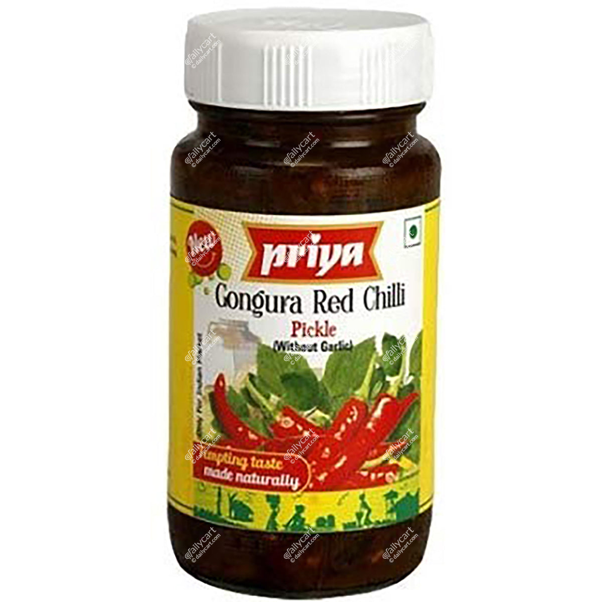 Priya Red Chilli Gongura Pickle With Garlic, 300 g