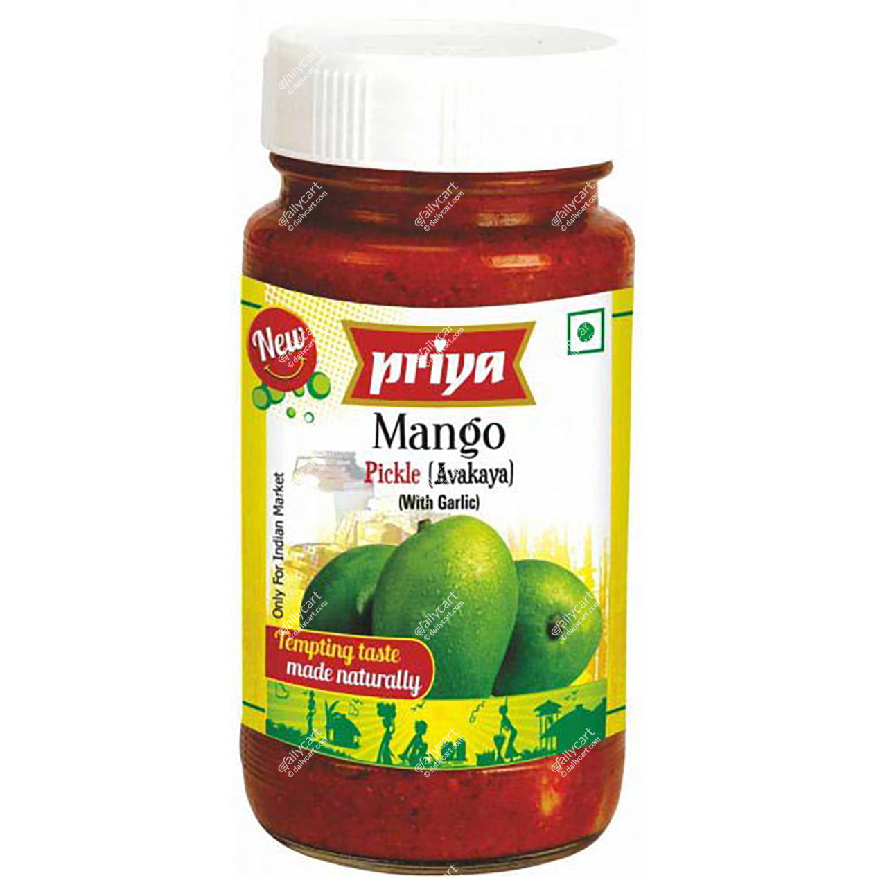Priya Mango Pickle (Avakaya) With Garlic, 300 g