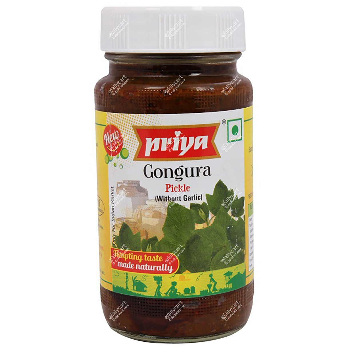Priya Red Chilli Gongura Pickle Without Garlic, 300 g