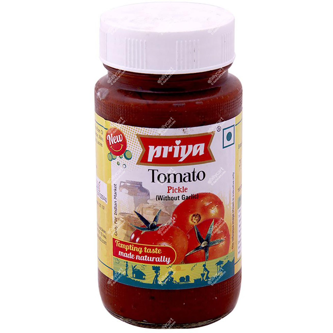 Priya Tomato Pickle Without Garlic, 300 g