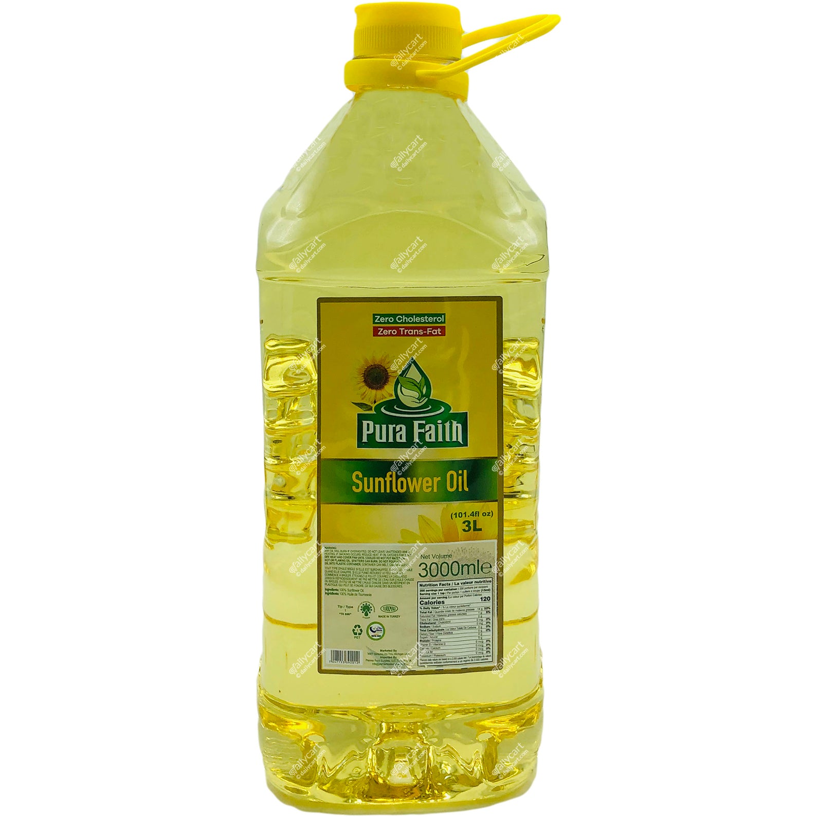Pura Faith Sunflower Oil, 3 litre