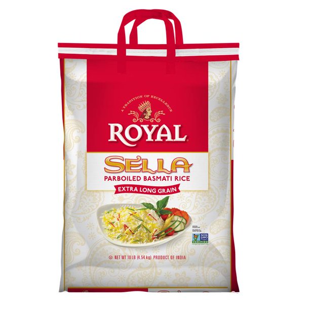 Royal Sella Paraboiled Basmati Rice - Extra Long Grain, 10 lb