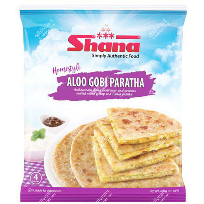 Shana Aloo Gobi Paratha, 4 Pieces, 400 g, (Frozen)