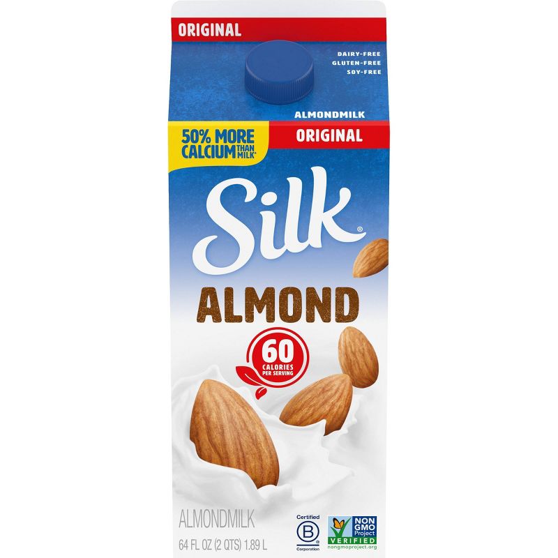 Silk Original Almond Milk, Half Gallon