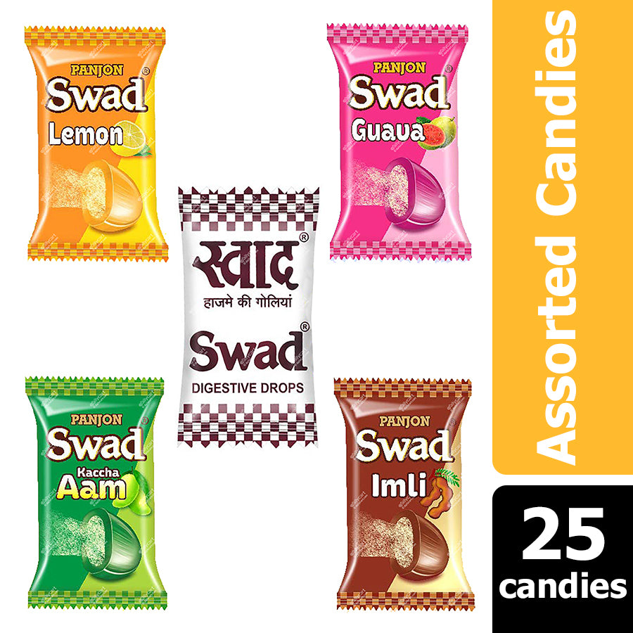 Swad Candy - 5 Assorted Flaovers, 25 Pieces