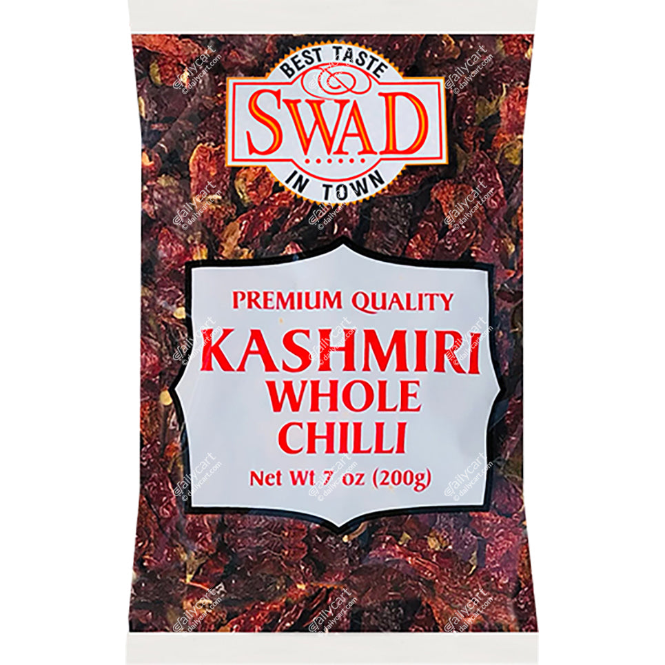 Swad Red Chilli Whole Kashmiri, 200 g