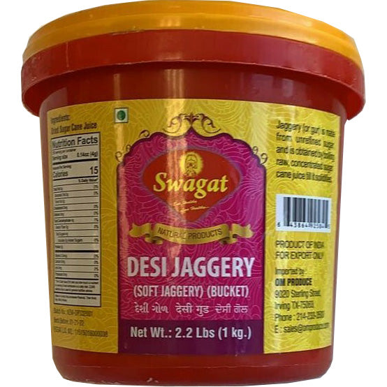 Swagat Desi Jaggery Bucket, 4.4 lb (2 kg)