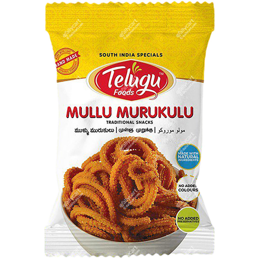 Telugu Foods Mullu Murukku, 170 g , BUY 1 GET 1 FREE, Mix N Match - Add Your 2nd Pack to Cart