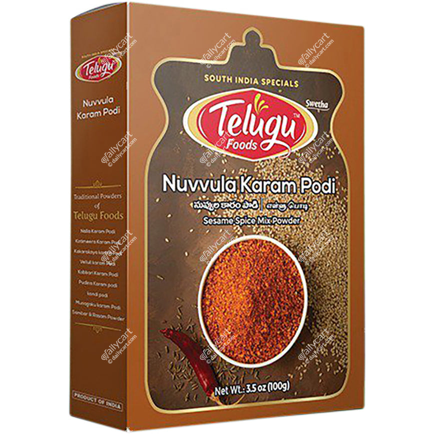 Telugu Foods Nuvula Karam Podi, 100 g