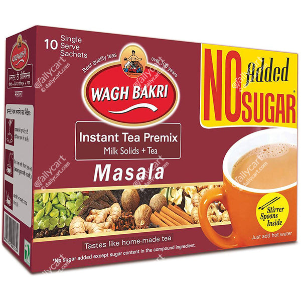 Wagh Bakri Instant Unsweetened Masala Tea, 10 Sachets, 140 g